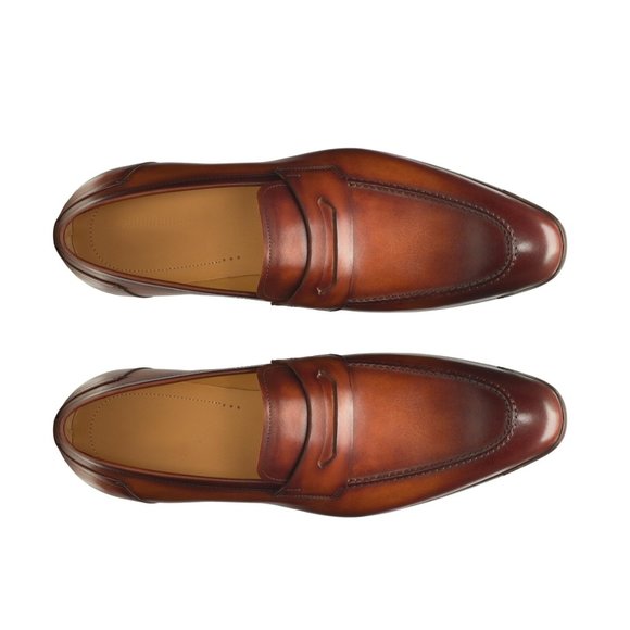 Bashwood Handmade Brown Leather Loafers For Men